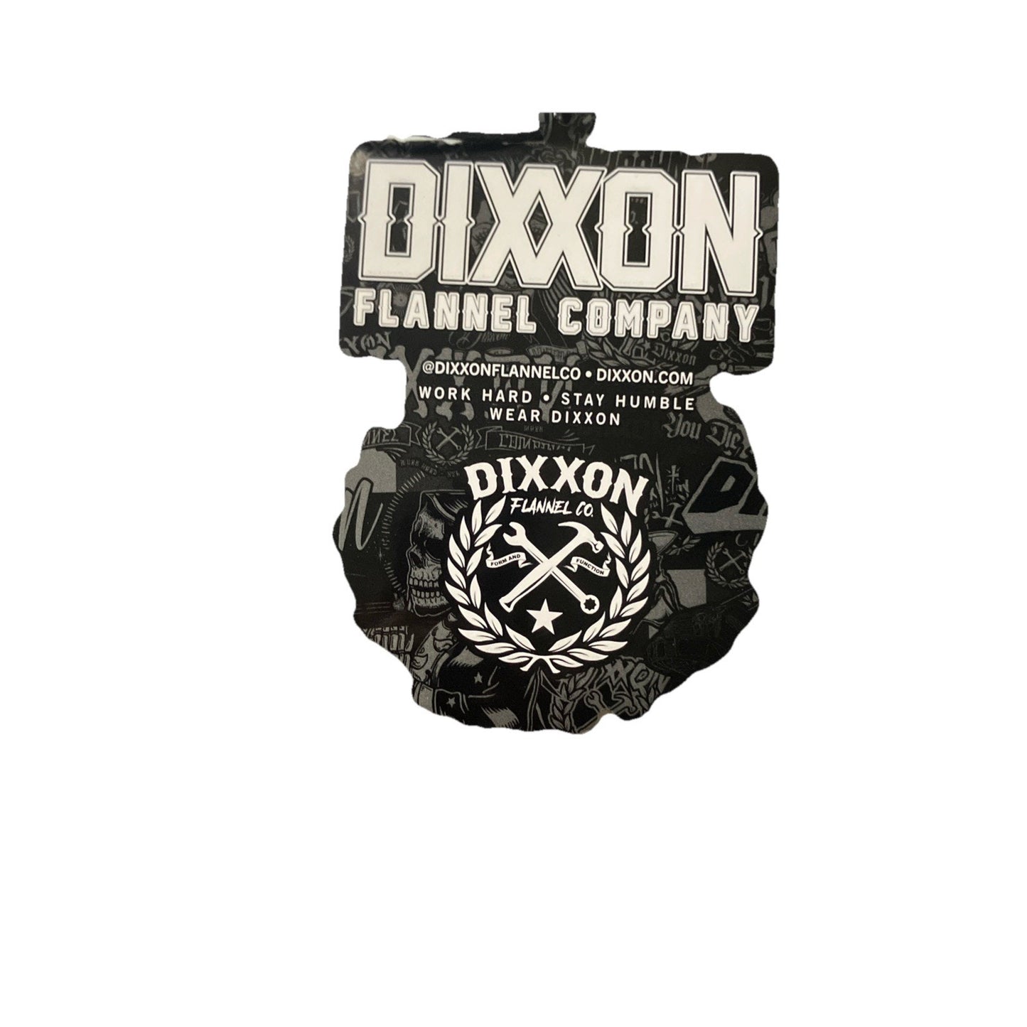 Dixxon Flannel Co Black And Teal Shirt Sticker