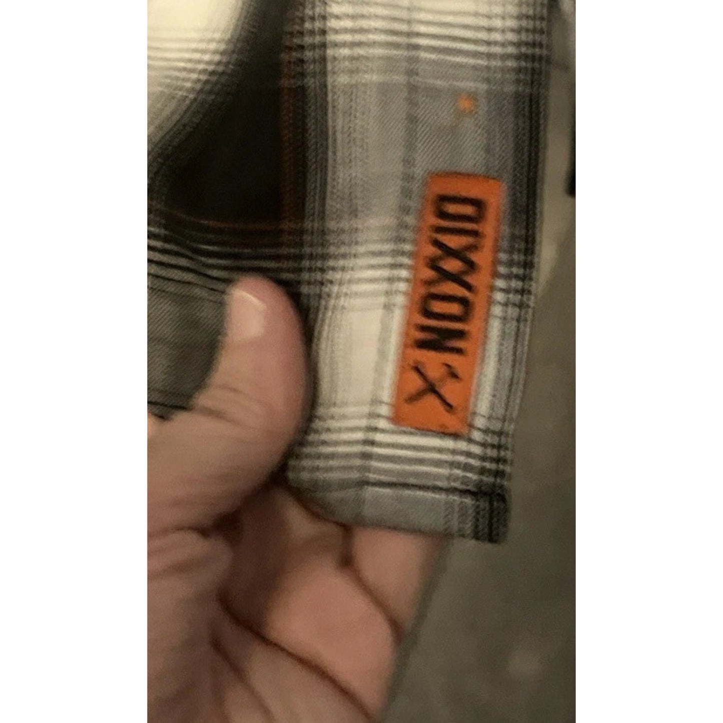 Dixxon Ross Alley Plaid Bamboo Long Sleeve Black White And Orange Trim Sold Out