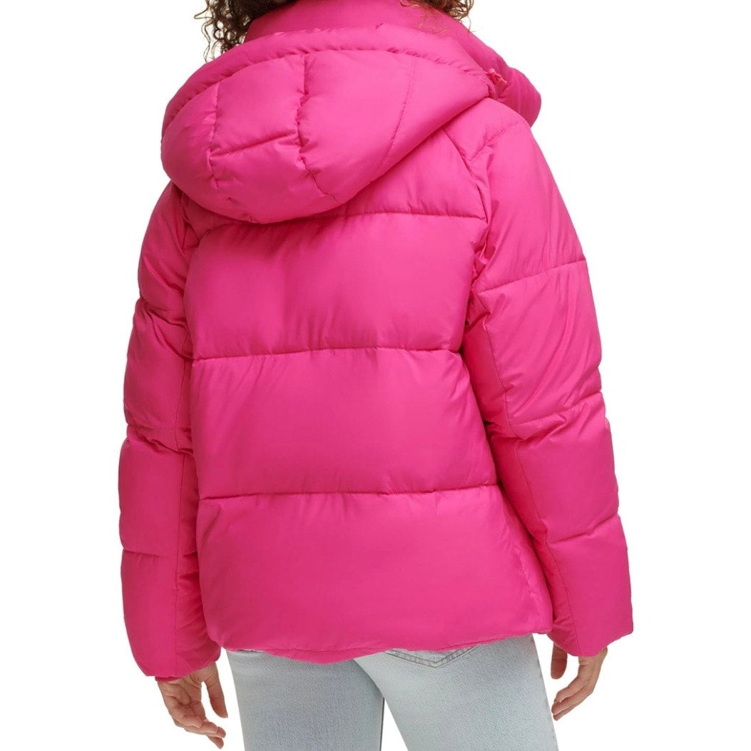 Levi's Women's Selma Hooded Puffer Jacket Hot Pink Small