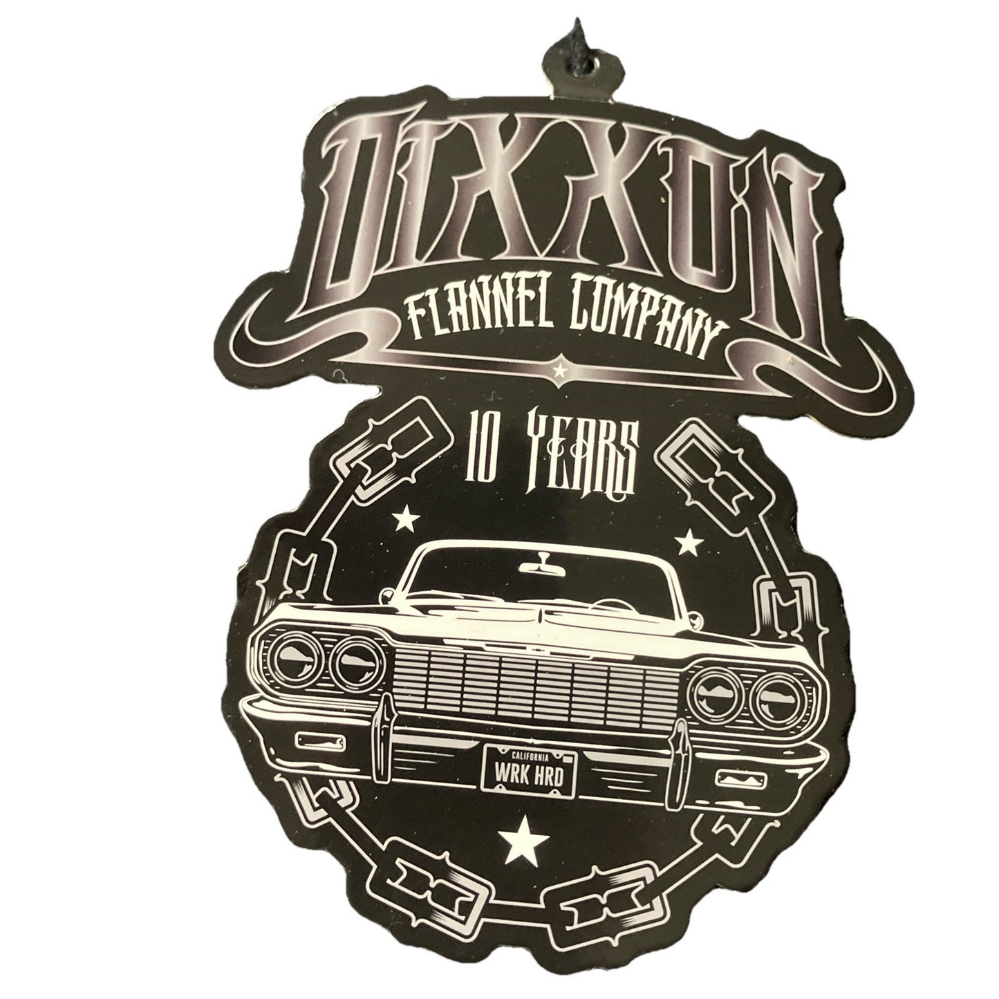 Dixxon Lowrider Sticker Graffiti Chain Link Work Hard Sticker