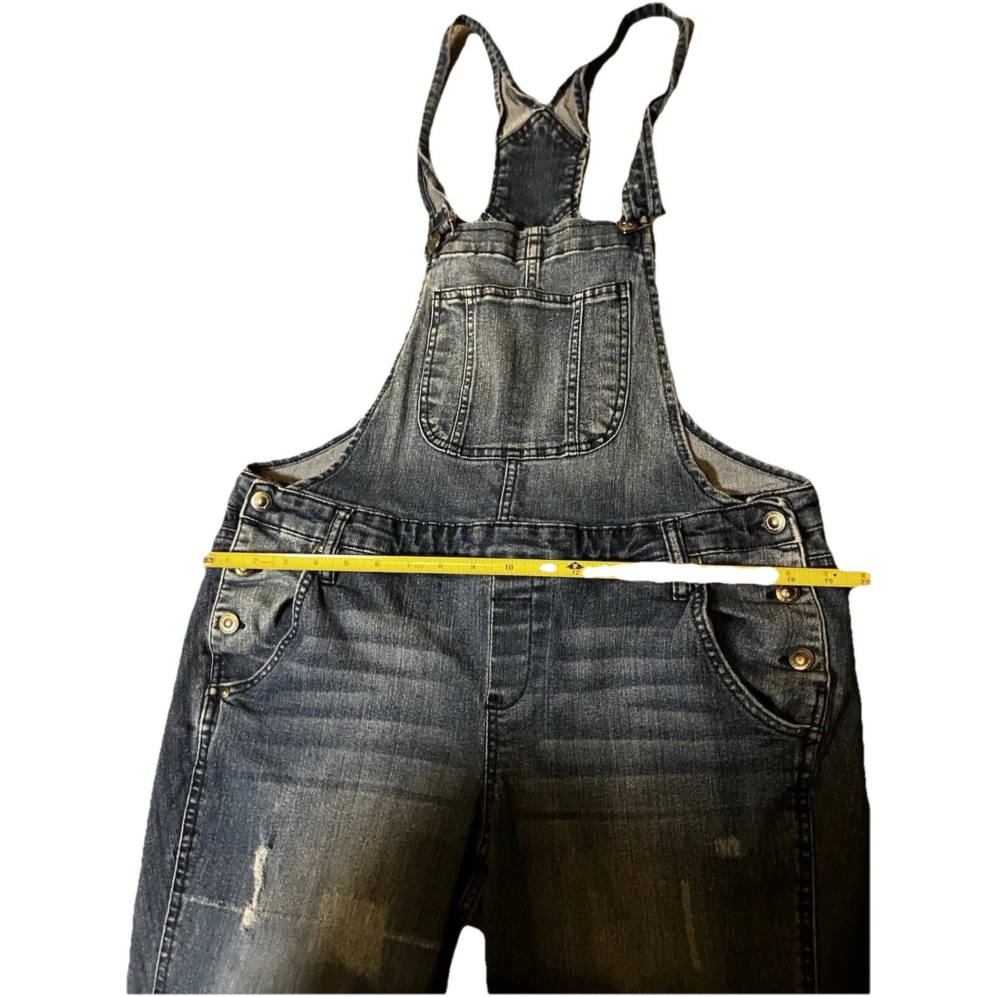 Y2K L.E.I. Distressed Denim Bib Overalls – Juniors XL