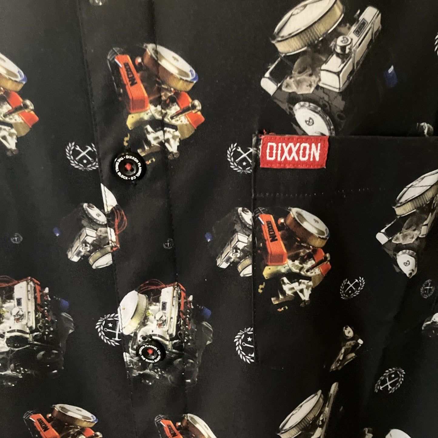 Dixxon The Small Block Mens XL Party shirt Black Short Sleeve sold out site