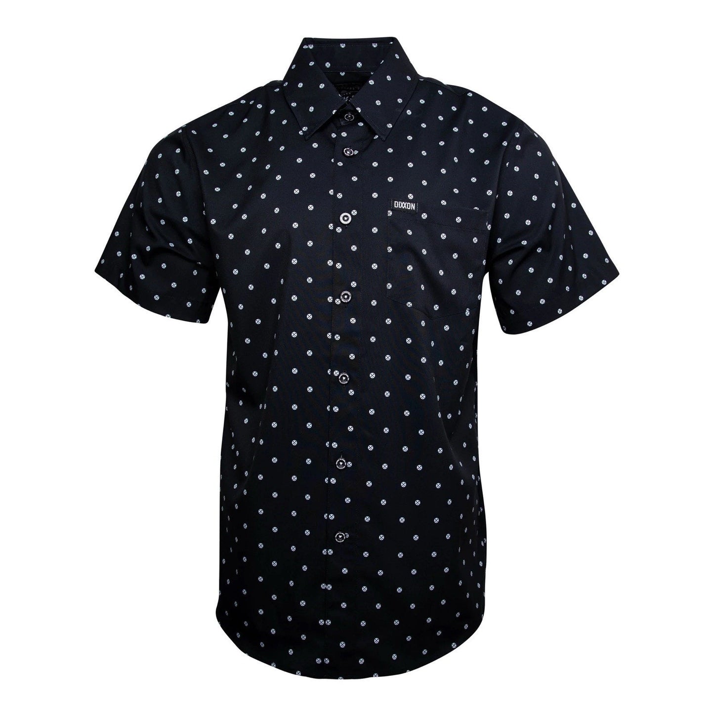 Dixxon Shirt Mens XL Black White Polka Dot Button Up Polkacide Party