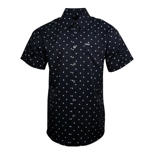 Dixxon Shirt Mens XL Black White Polka Dot Button Up Polkacide Party