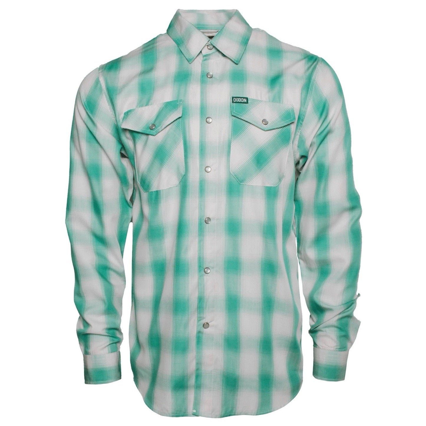 Dixxon ‘The Claddagh’ White And Mint Green Long Sleeve Bamboo Button Down Men XL