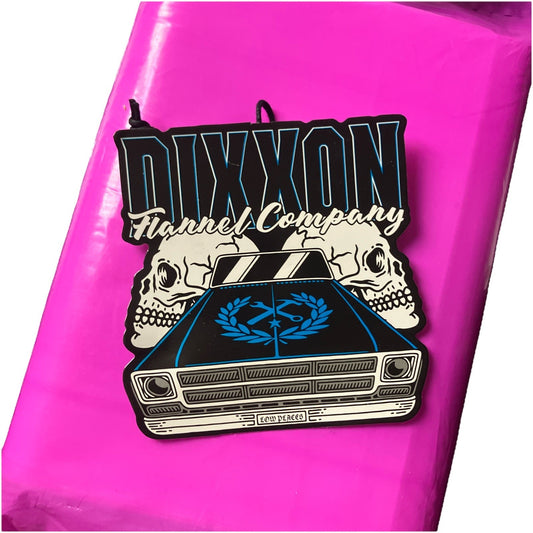 Dixxon Flannel Co. Vagabond Shirt Sticker Skulls Lowrider Blue