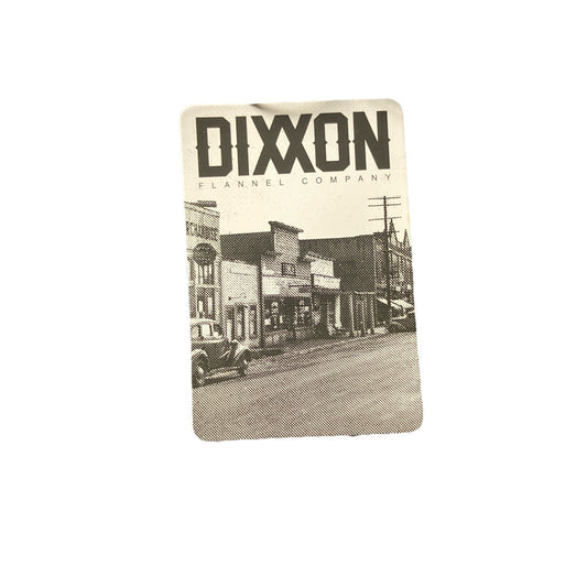 Dixxon Shirt Sticker With Old Town Scene Black And Gray With Old Car Graphic